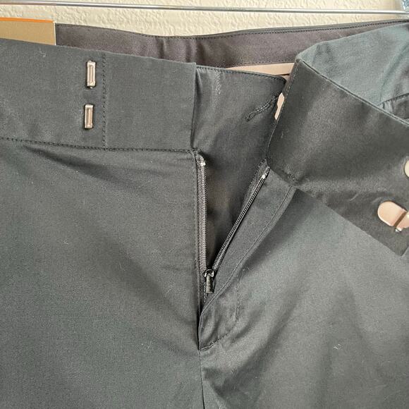 Merona Wide Leg Mid-Rise Cropped Capri Cuffed Hem Pants Black NWT Plus 16 - Picture 6 of 15